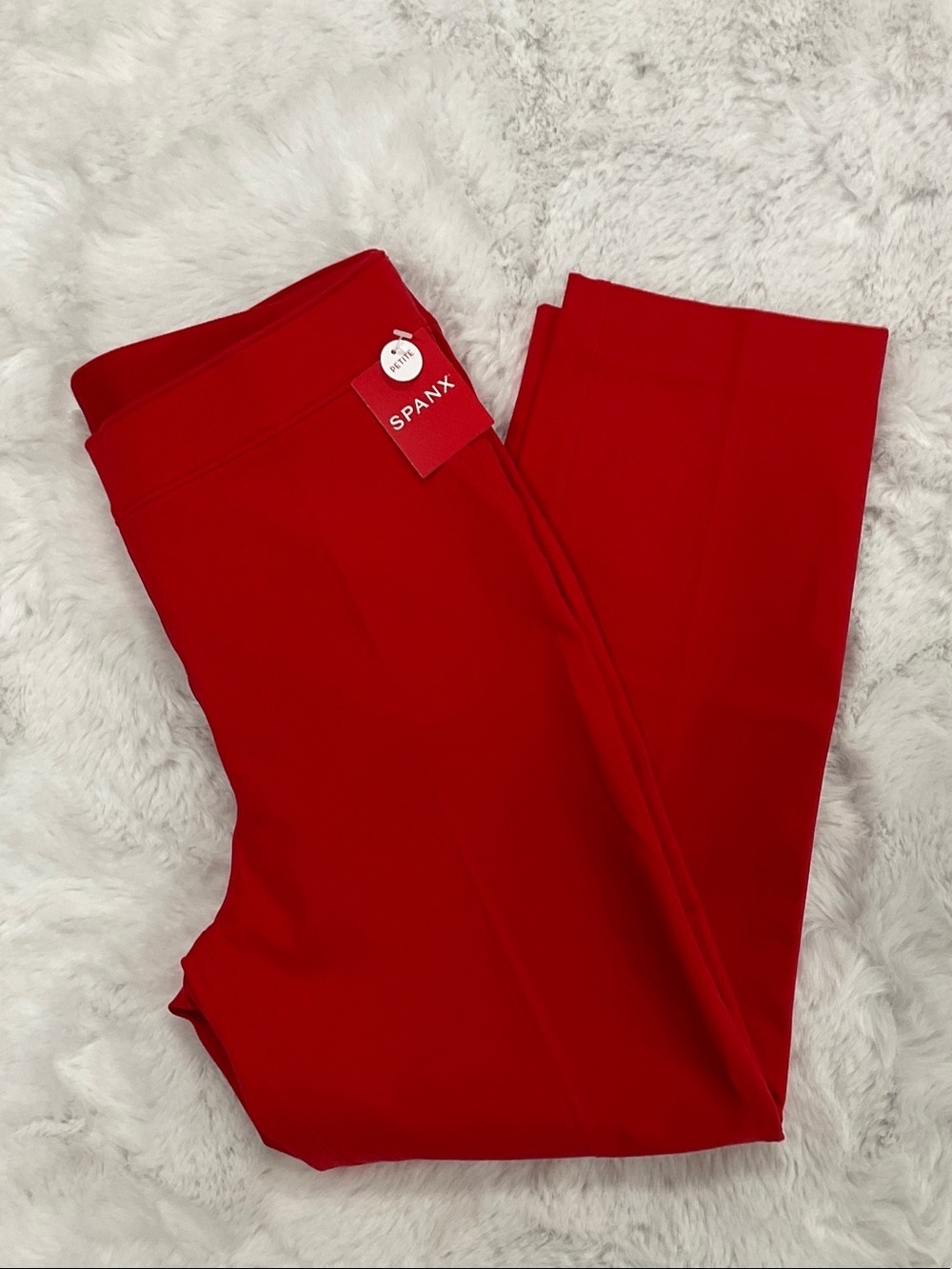 SPANX On The Go Straight Leg Pants in SPANX Red Medium Petite